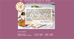 Desktop Screenshot of grandpalacerestaurant.ca