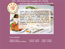 Tablet Screenshot of grandpalacerestaurant.ca